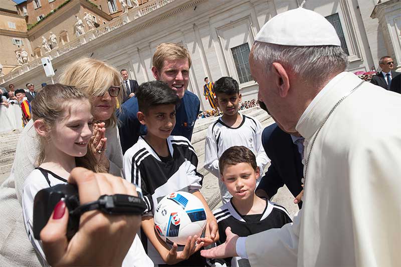 Pope Francis promises to look after TUFF youth as Patron
